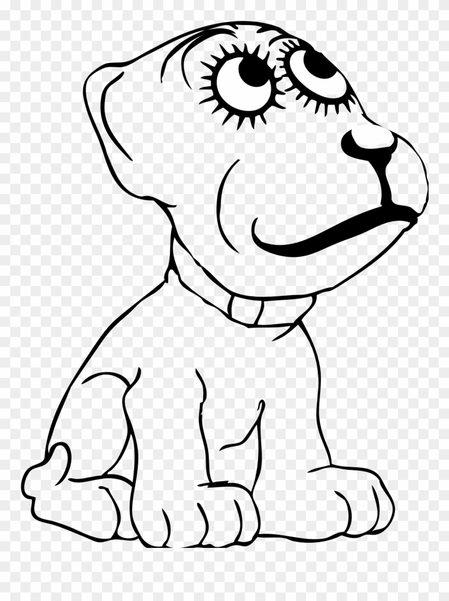 Black Cartoon Dog - Cartoon Dog Clipart