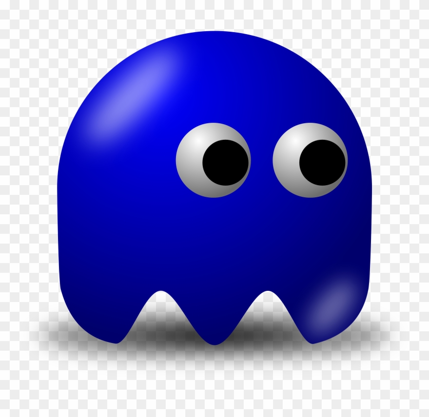 Banner Royalty Free Library Arcade Clipart Pacman Game - Pac Man Ghost Blue - Png Download