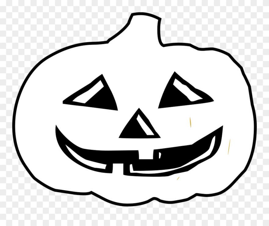 Black And White Halloween Pictures - White Jack O Lantern Clipart