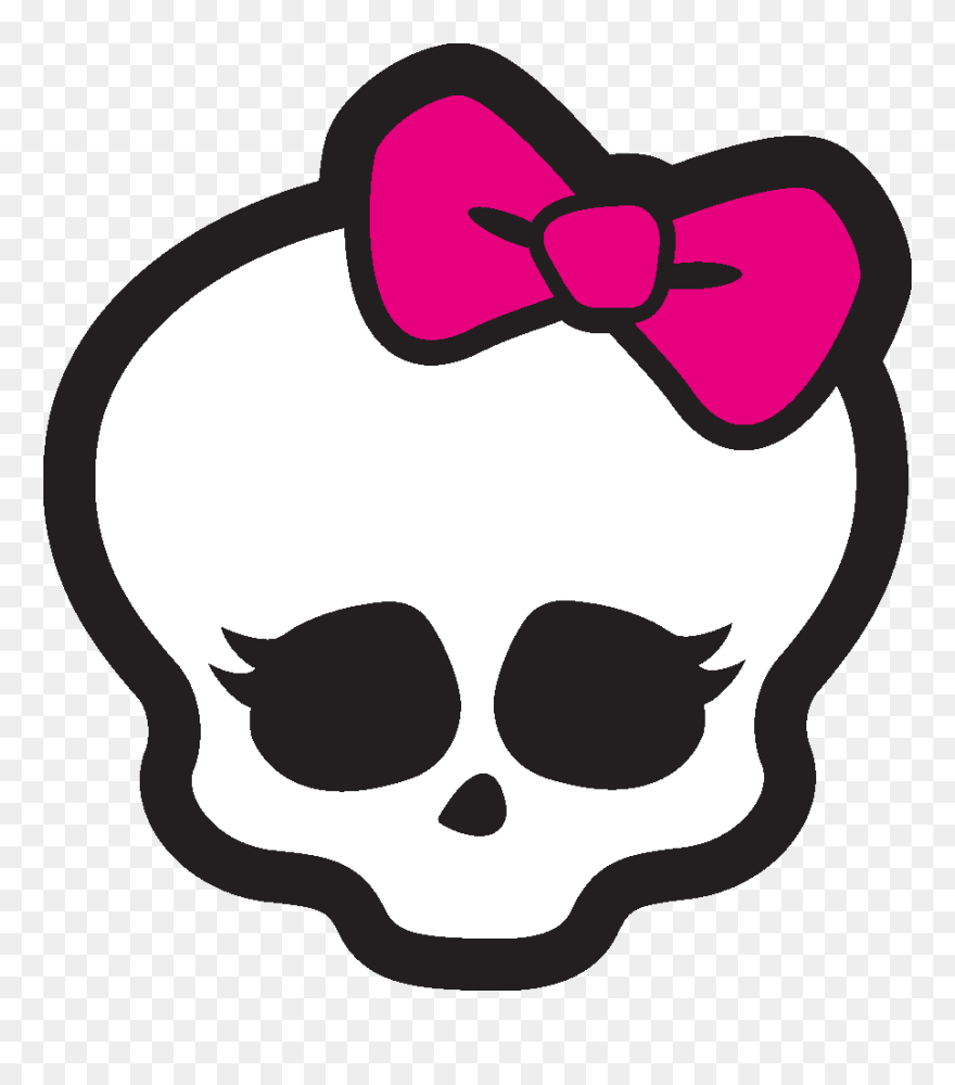 Monster High Digital Papers - Girly Skull Shower Curtain Clipart