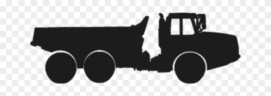 Vector Black And White Used And Refurbished Earthmoving - Cat Dump Truck Clipart