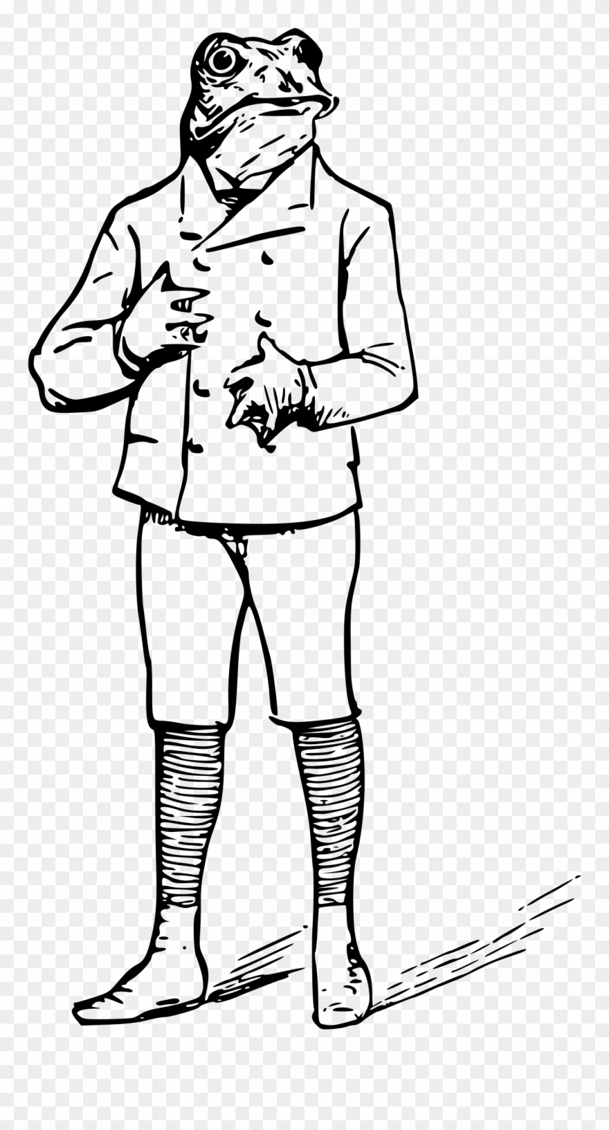 Big Image - Human With Frog Head Clipart