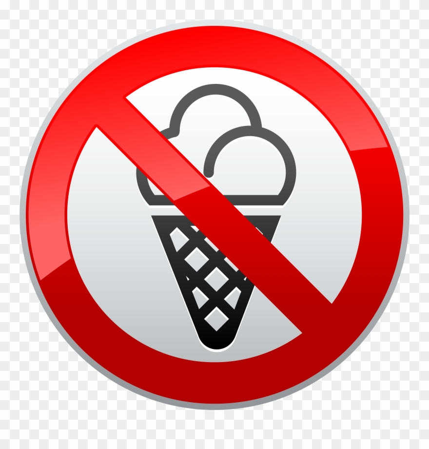 No Ice Cream Prohibition Sign Png Clipart - Eis Essen Verboten Schild Transparent Png