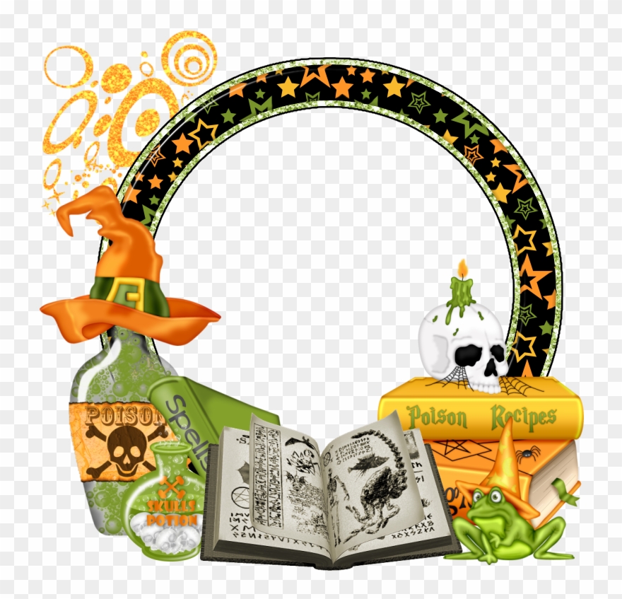 075 Tubes Halloween - Frame Halloween Transparent Png Clipart