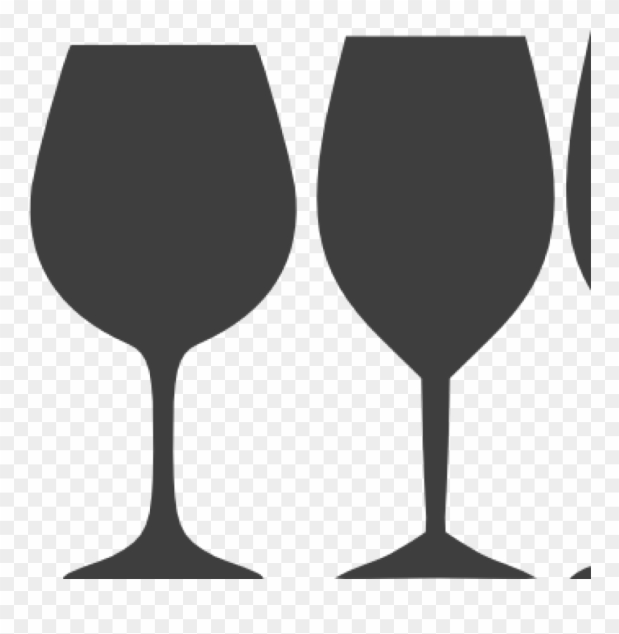 Wine Glass Clipart Dark Gray Wine Glasses Clip Art - Clip Art - Png Download