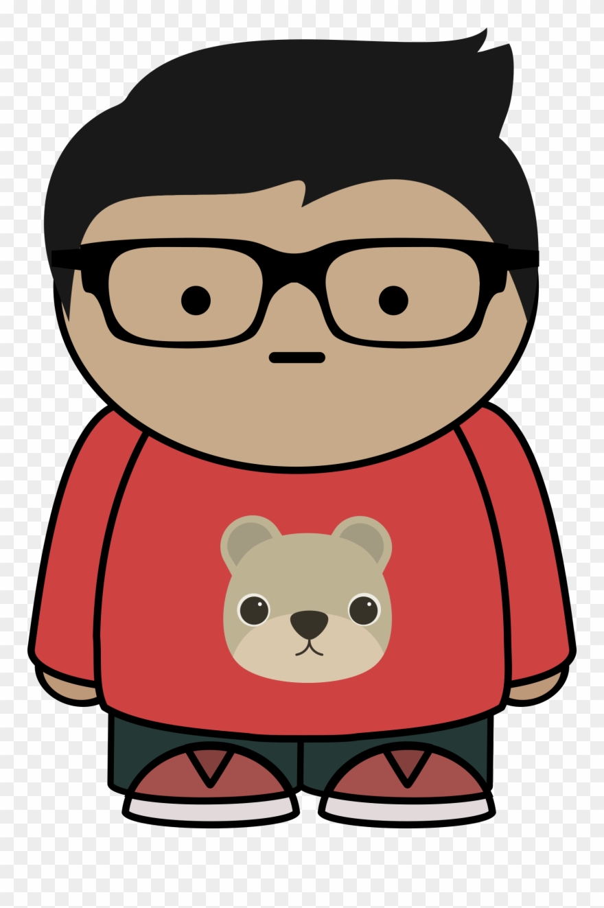 With Glasses Clipart