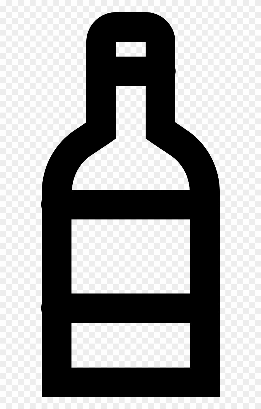 Wine Bottle Icon - Glass Bottle Clipart