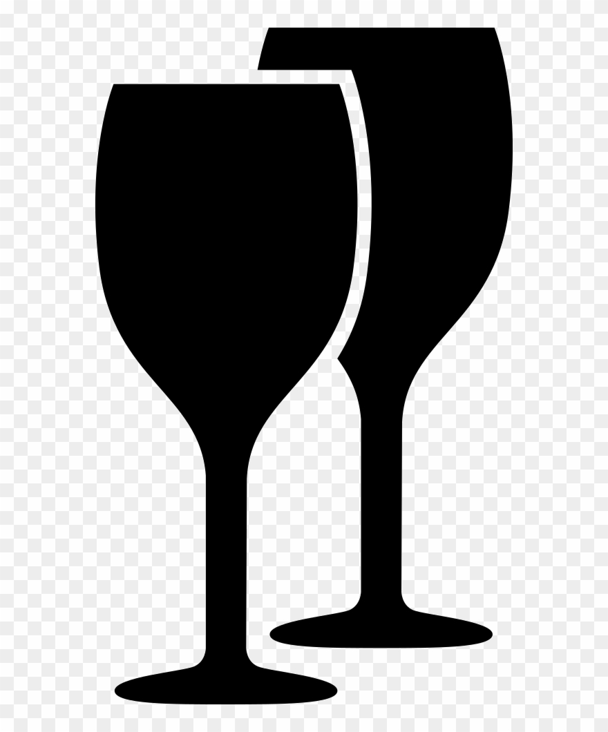 Wine Glasses Black Couple Svg Png Icon Free Download - Черный Бокал Png Clipart