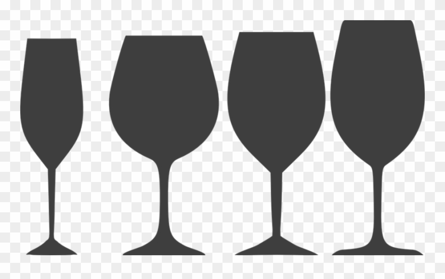 Wine - Black Wine Glass Vector Clipart