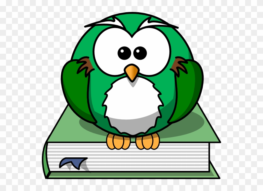 On The Book Clip Art At Clker - Owl On Book Shower Curtain - Png Download