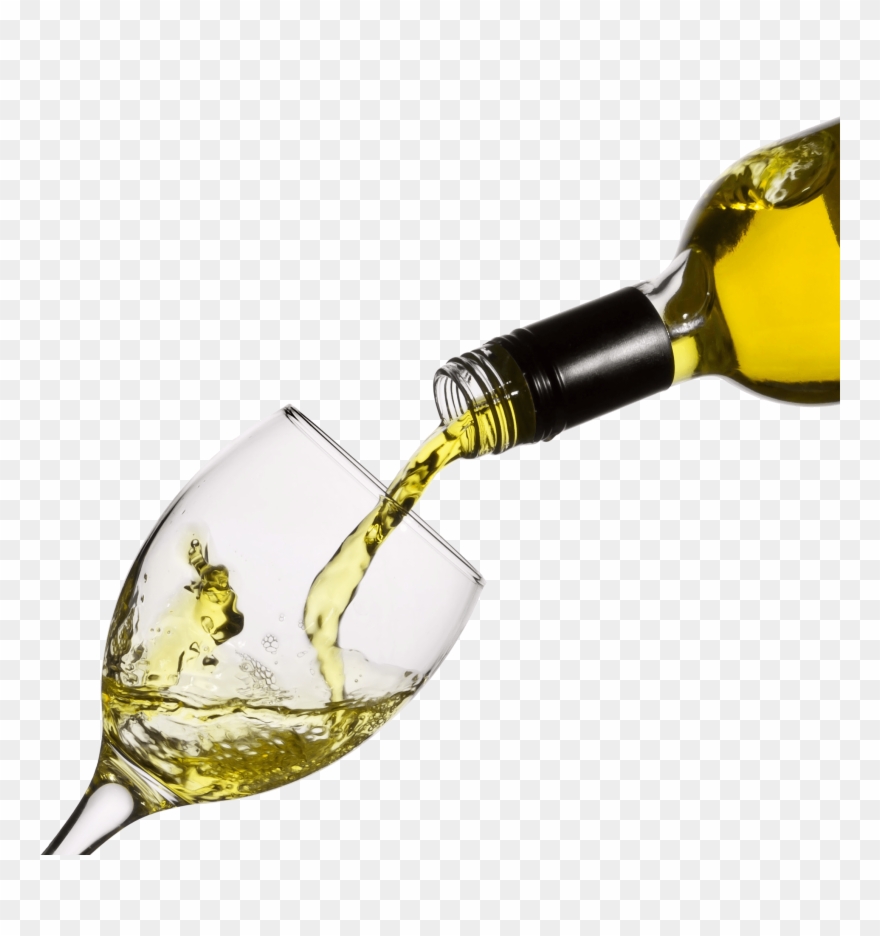 Pouring White Wine Glass - Wine And Glasses Png Clipart