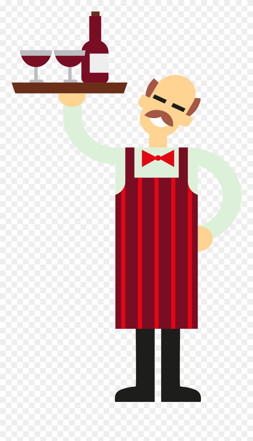 Svg Free Stock Clipart Waiter - Waiter Clipart - Png Download