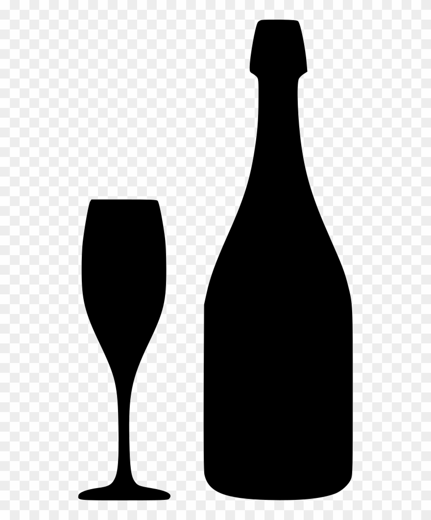 Download Free Champagne Bottle Svg Clipart Wine Glass - Svg Free Wine Bottle Svg - Png Download