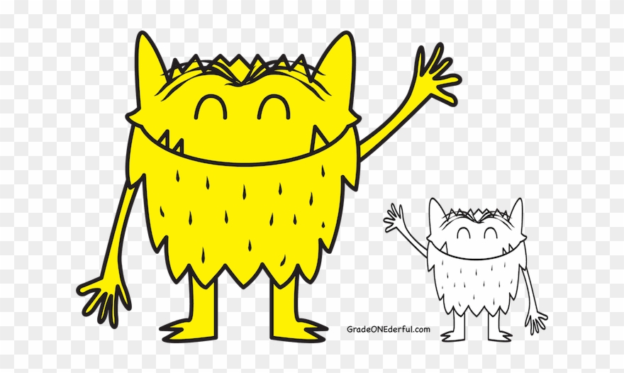 Feelings Are Important - Color Monster Coloring Page Clipart