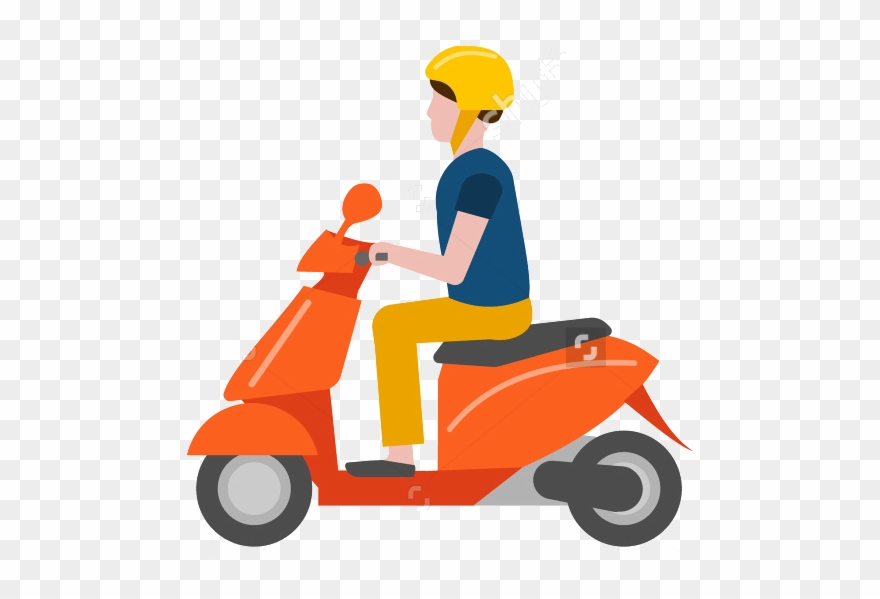 Scooter Solo Homme - Scooter Clip Art Png Transparent Png