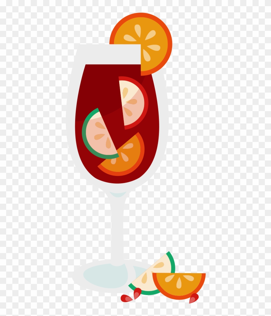 Wine Glass Pencil And - Sangria Clip Art - Png Download