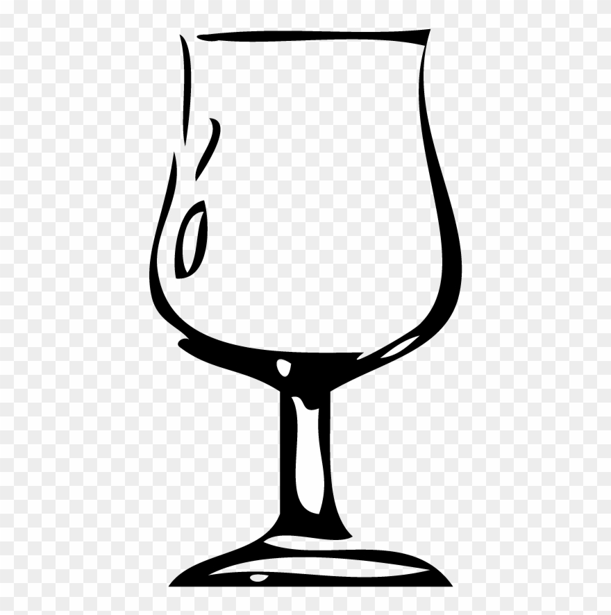 Tulip Glass - Sour Beer Glass Drawing Clipart