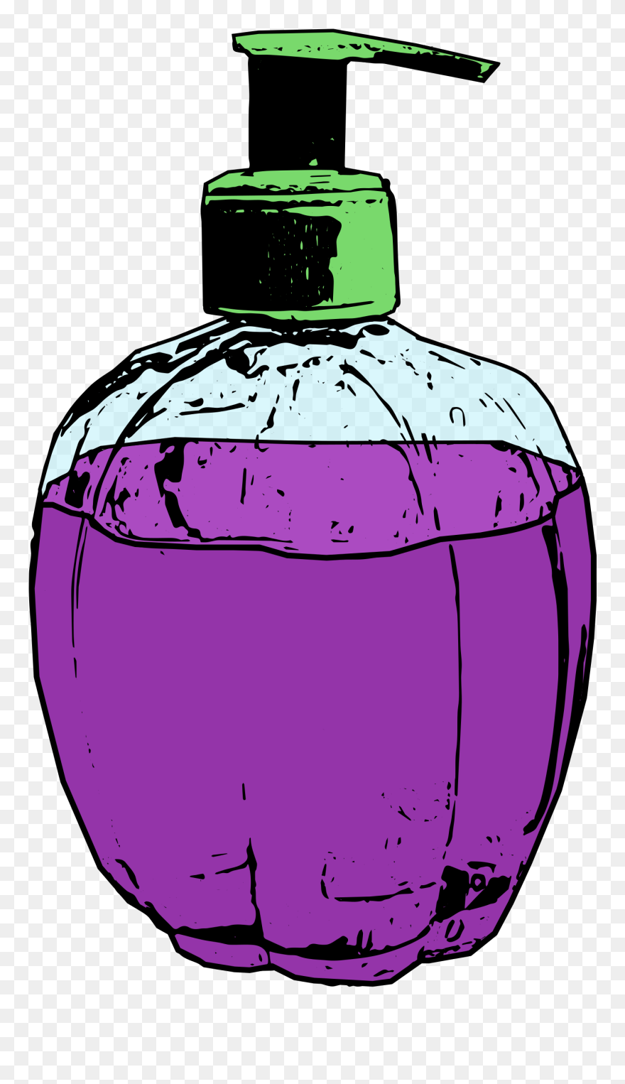Glass Bottle Thumbnail Foam - Soap Bottle Clipart - Png Download