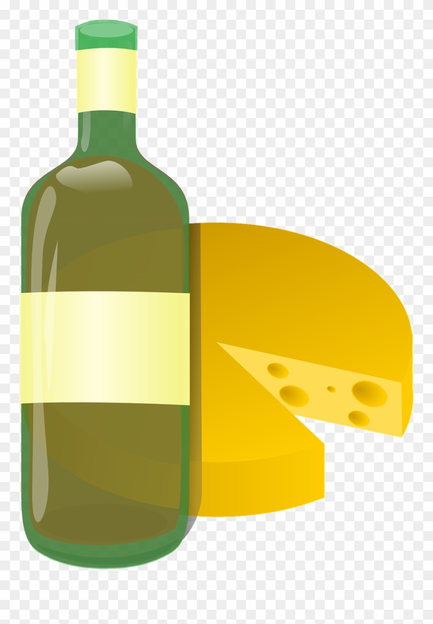 Onlinelabels Clip Art - Wine And Cheese Cartoon - Png Download
