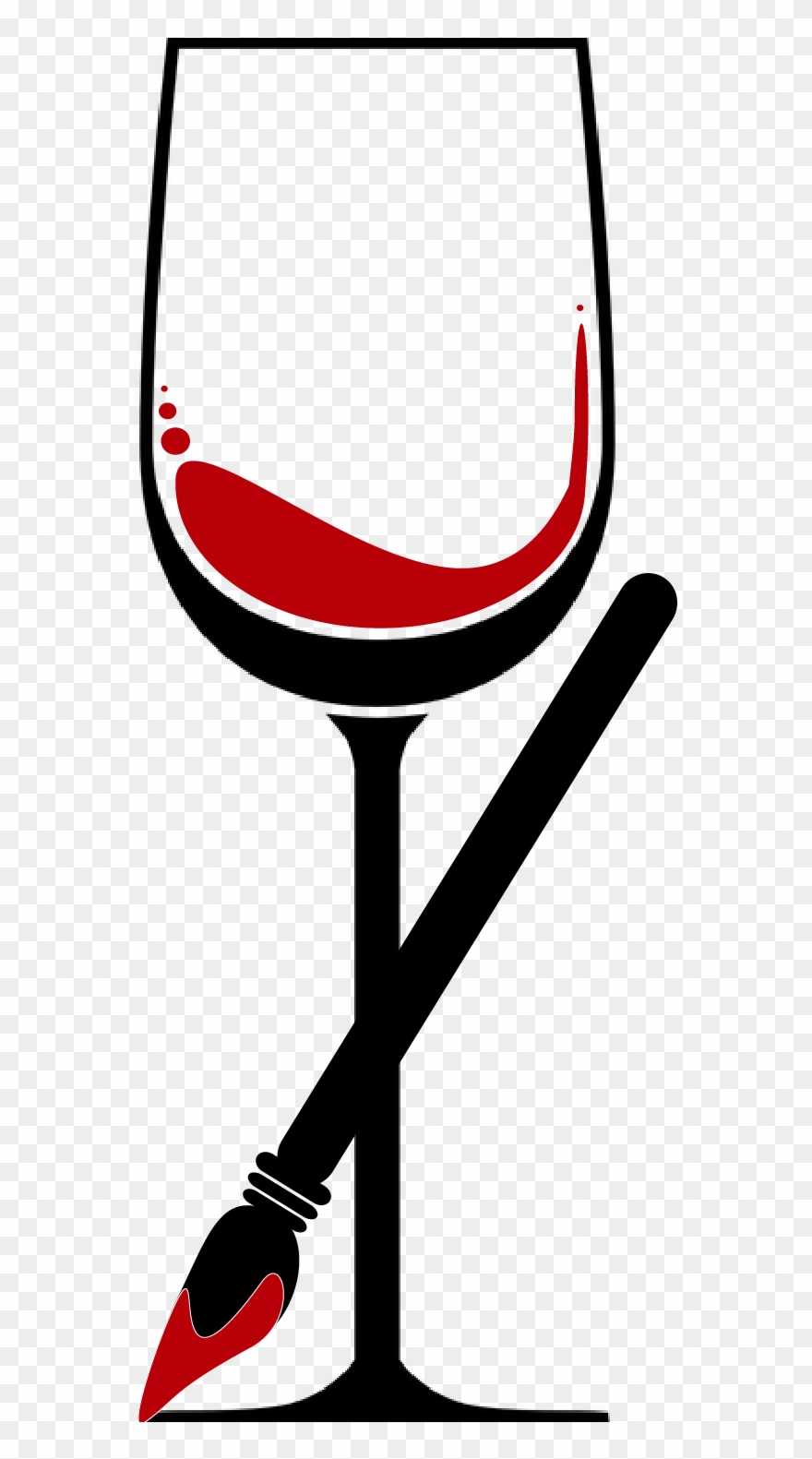 Paint Clipart Canvas Painting - Wine Glass Clip Art - Png Download
