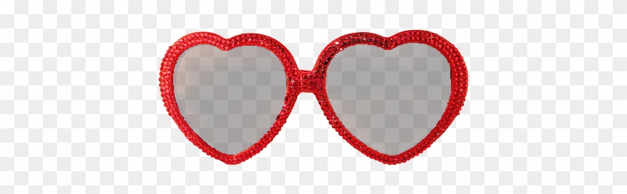 Heart Shaped Sunglasses Clipart - Heart Shaped Sunglasses Transparent - Png Download
