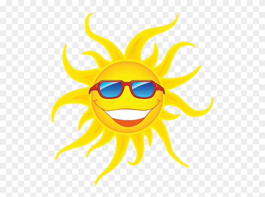 Sun With Sunglasses Clipart Free - Sun With Sunglasses Png Transparent Png