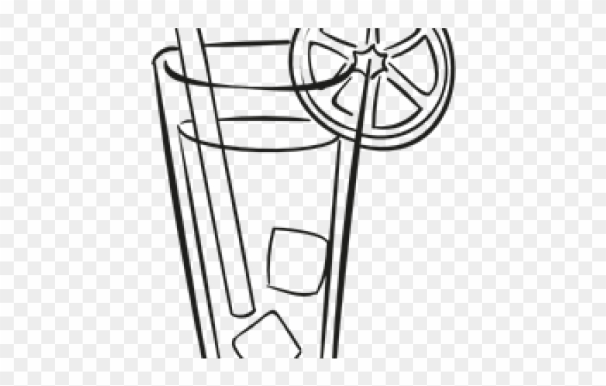Glasses Clipart Cold Drink - Cold Drink Clip Art Black And White - Png Download