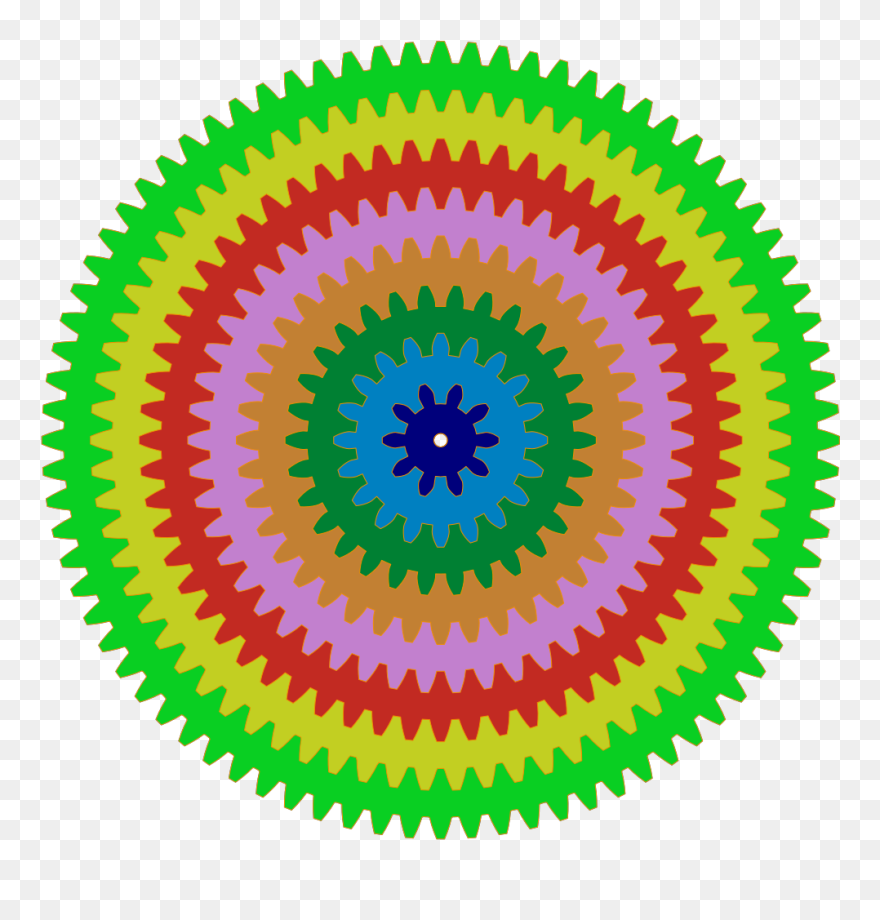 Free Vector Colorful Gears Clip Art - Sale Stickers - Png Download