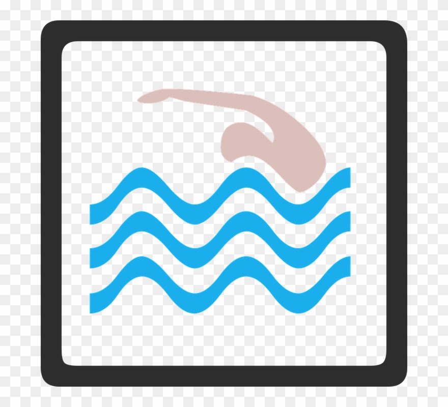 Download ป้าย ว่า ย น้ำ Clipart Swimming Pools Clip - Simbolo De Una Piscina - Png Download