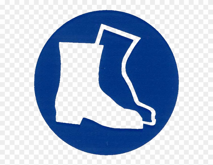 Protective Symbols - Clipart Library - Clipart Library - Vinyl International Symbol Labels - Wear Foot Protection - Png Download