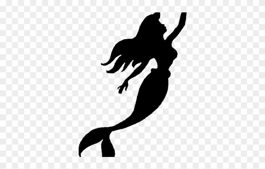 Swimming Clipart Shadow - Mermaid Pumpkin Carving Ideas - Png Download