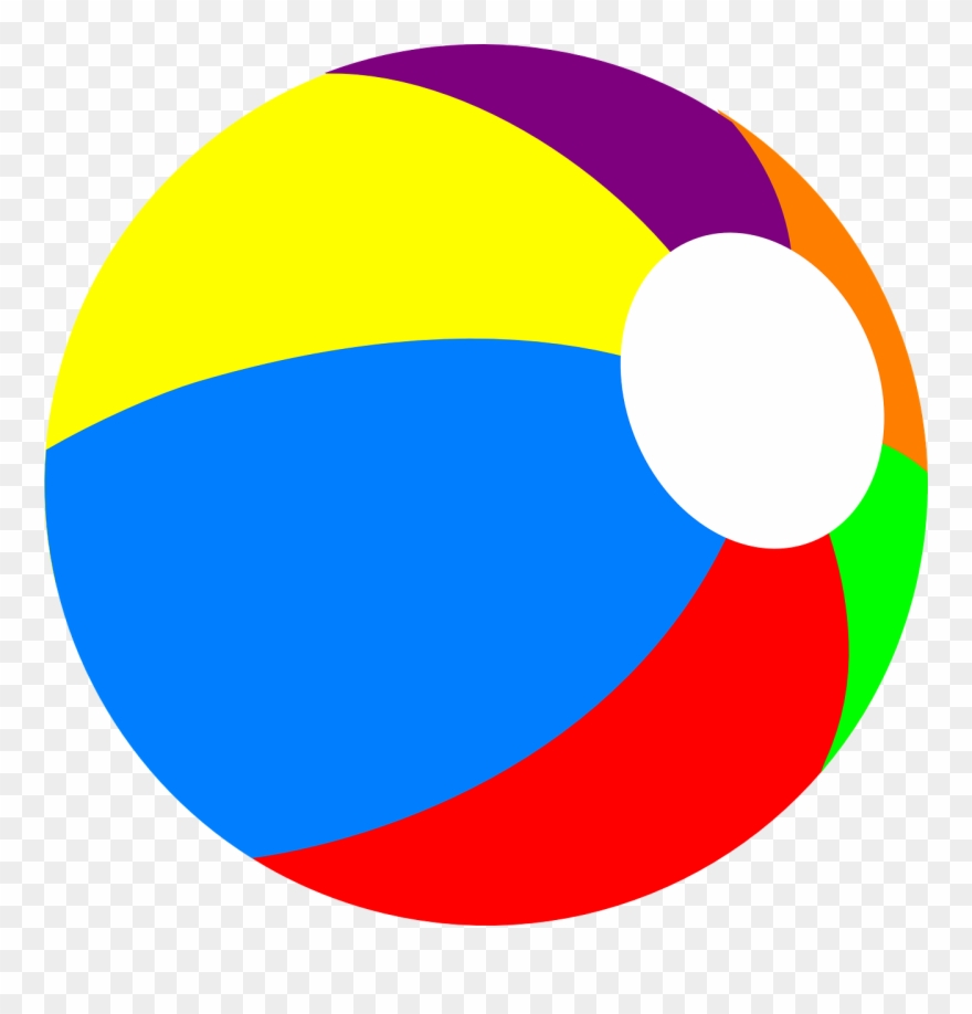 Swimming Pool Ball Png Clipart - Beach Ball Clipart No Background Transparent Png