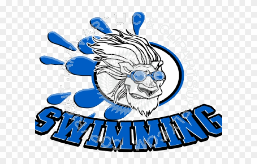 Lion Clipart Swimming - Png Download