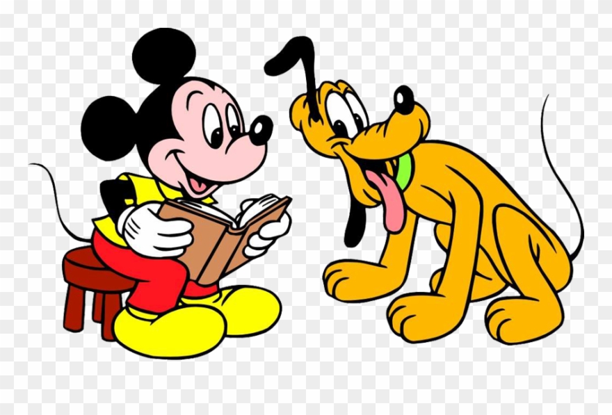 Mickey & Pluto Clipart - Mickey Mouse At School - Png Download