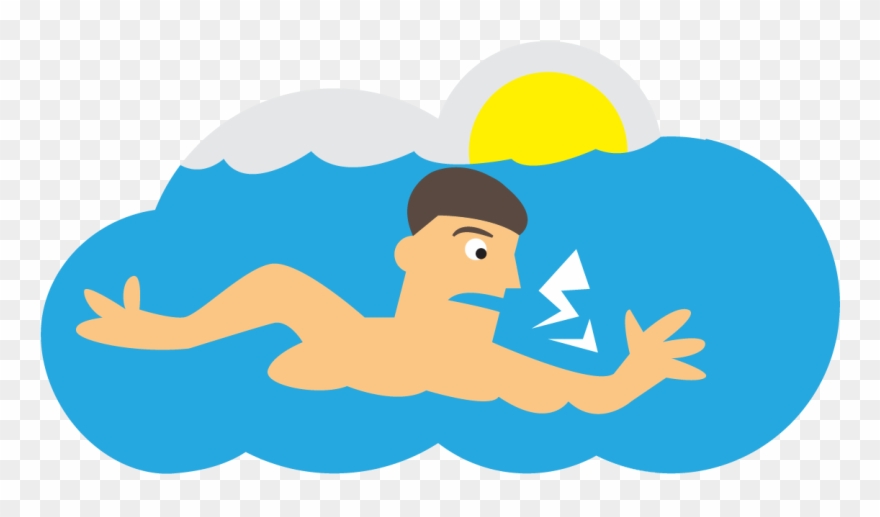 Swimming After Eating - Swimming Clipart