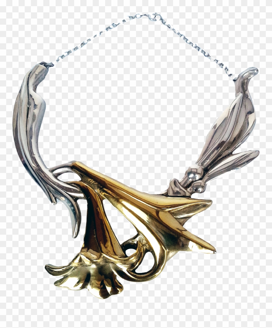 Yaacov Heller 1990's Wearable Art Calla-lily Flower - Jewellery Clipart