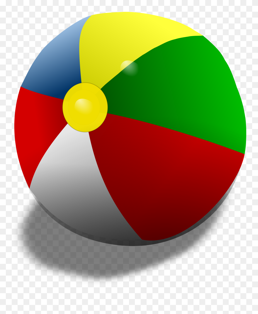 Clipart Beach Ball Remix Within Beach Ball Clipart - Free Clipart Beach Ball - Png Download