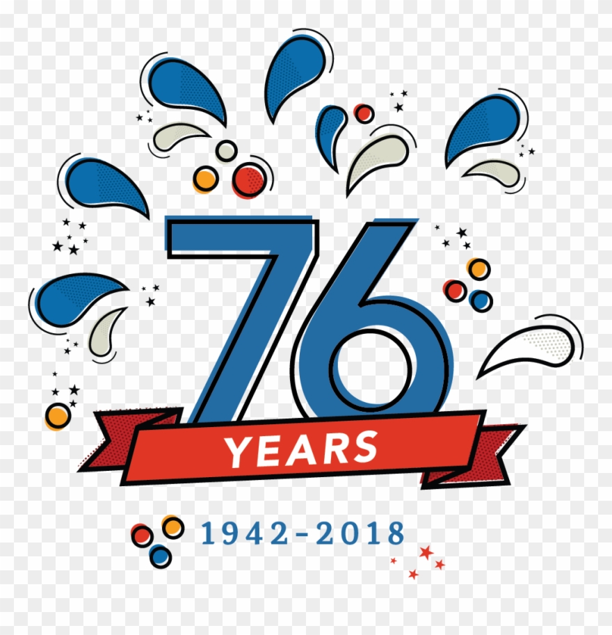 76 Year Logo Noborder - Browning Pools & Spas Clipart