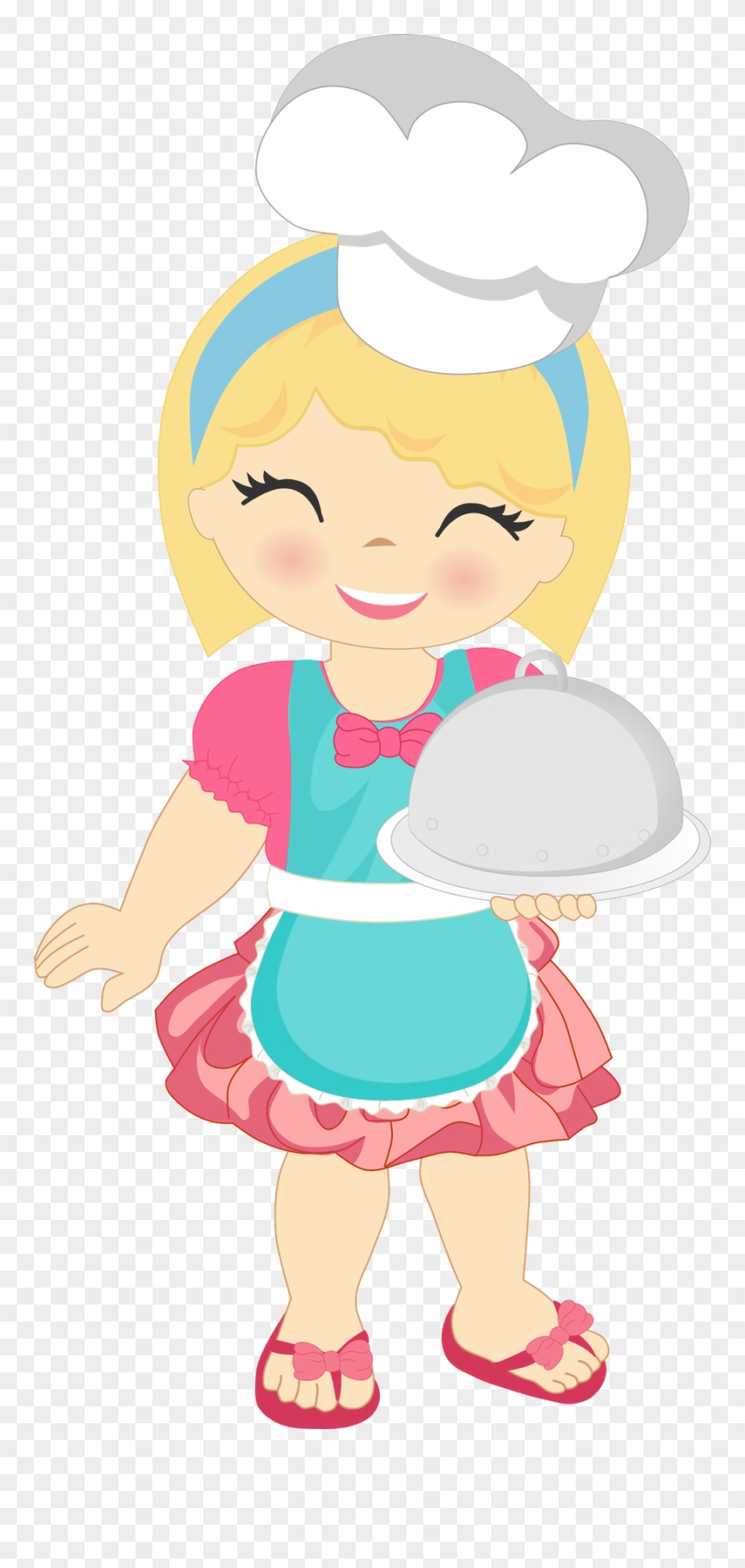 Society Girl Cliparts - Desenho De Bonecas Com Avental - Png Download