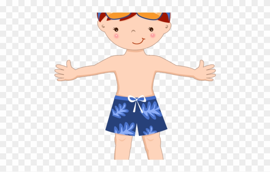 Swimming Clipart Hobbies - Beach Boy Cartoon - Png Download