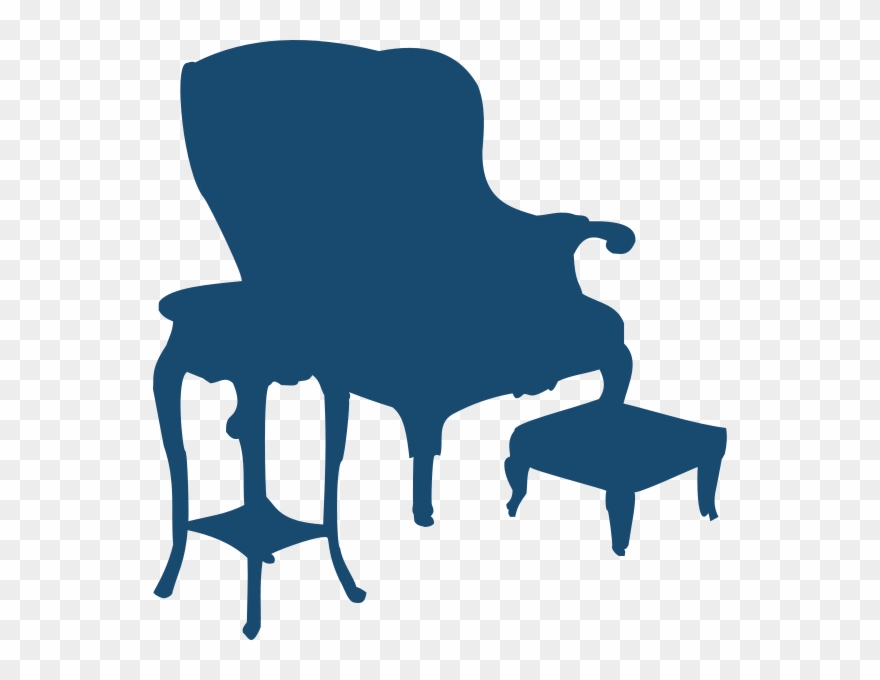 Armchair And Table Clipart Png - Silhueta De Poltrona Transparent Png