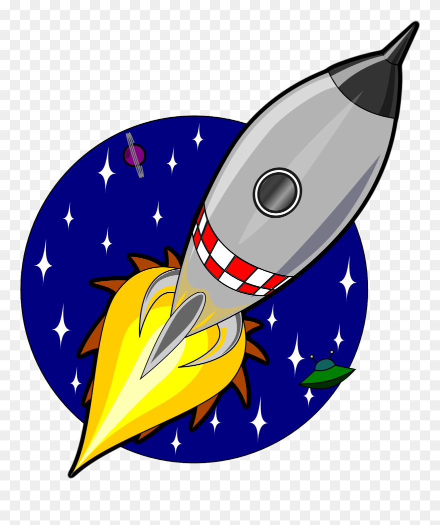 Spacecraft Rocket Cartoon Outer Space Cutout Animation - Space Rocket Cartoon Clipart
