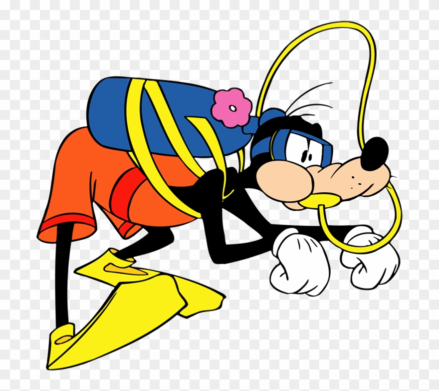 Goofy Scuba Diving Clipart