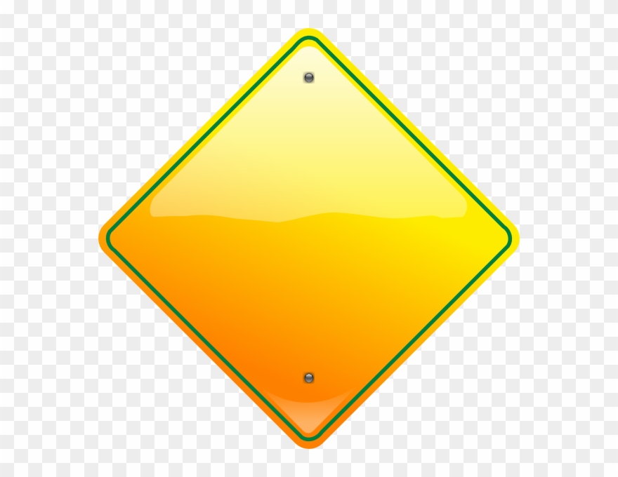 Blank Yellow Yield Sign Clipart