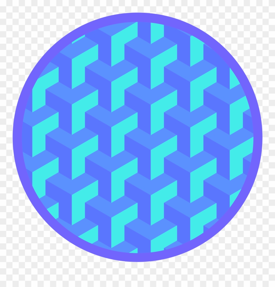 Geometric Circle Blue - Circle Clipart