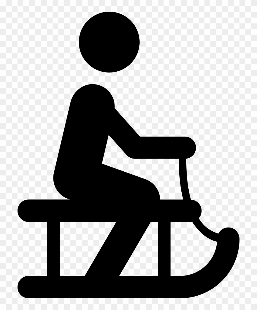 Person Riding On Sleigh Comments - Person Riding A Sled Clipart