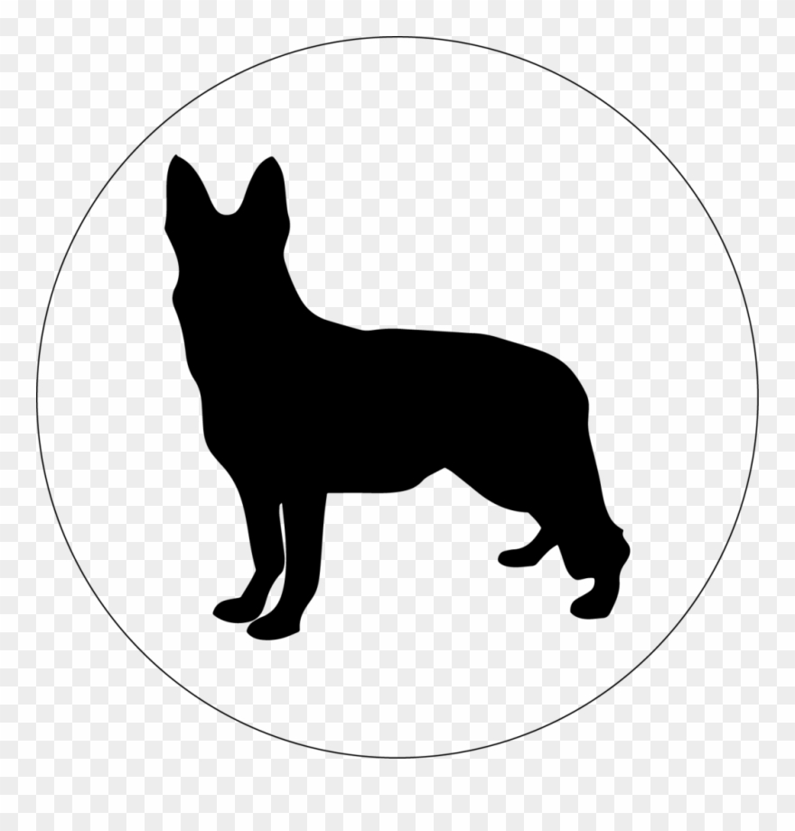 German Shepherd Retractable Id Badge Reel Animal Silhouette, - Cafepress German Shepherd Silhouette Throw Pillow Clipart