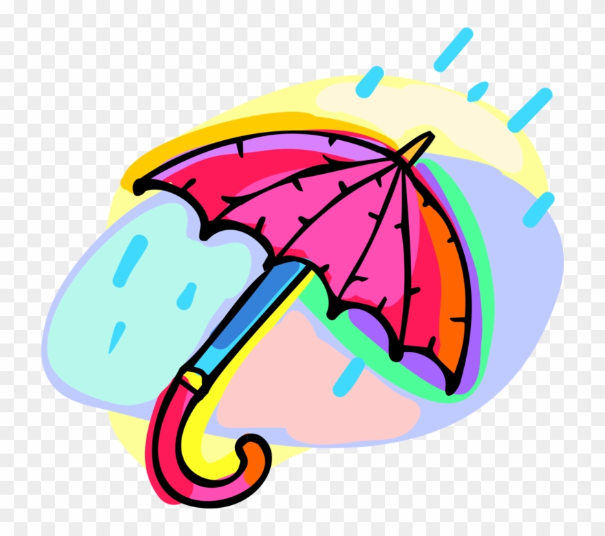 Vector Illustration Of Umbrella Or Parasol Provides - Umbrella Clip Art - Png Download