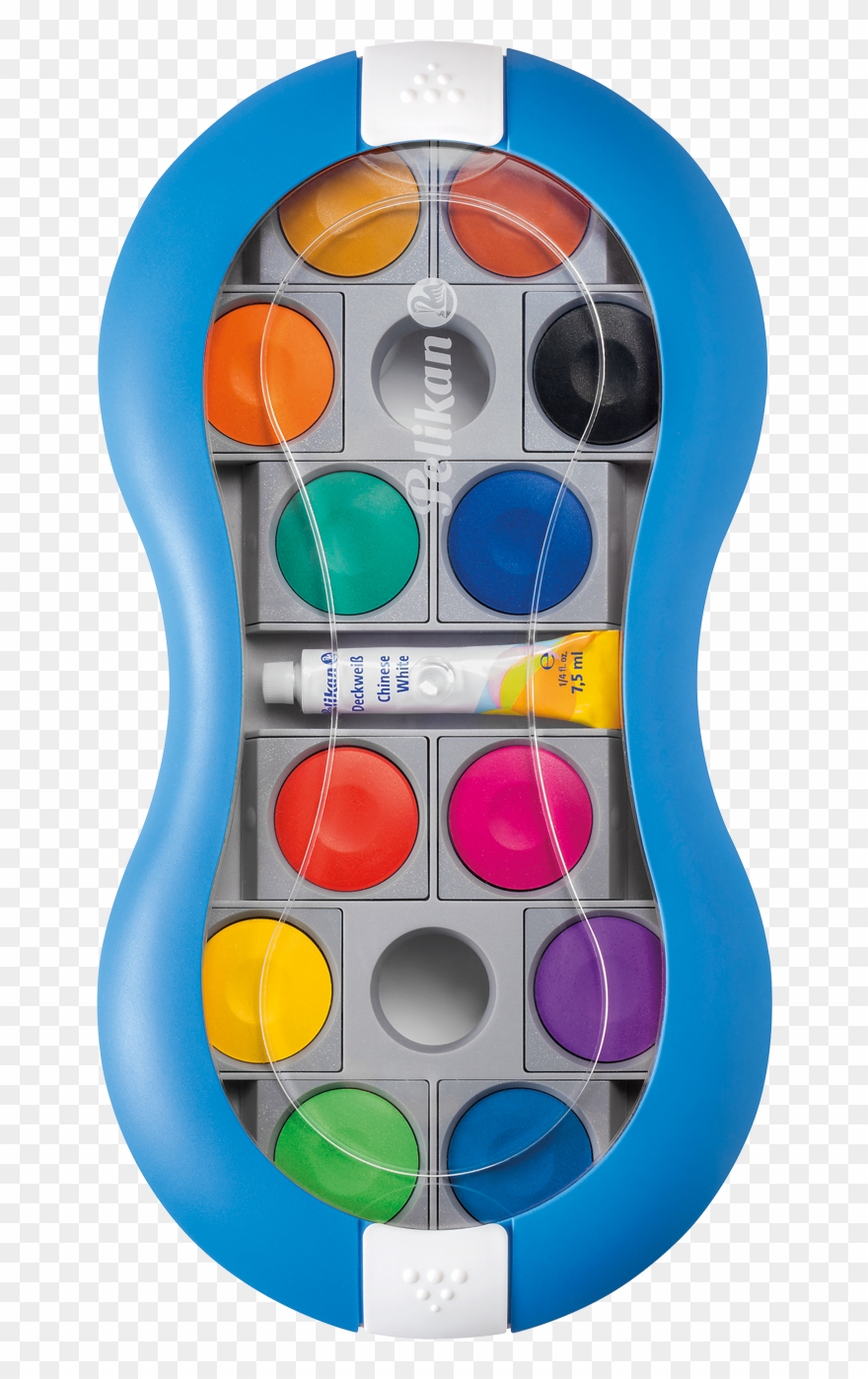 Paintbox Space ® 735 Sp/12 Colours Blue - Pelikan 724617 Water Based Paint - Water Based Paints Clipart