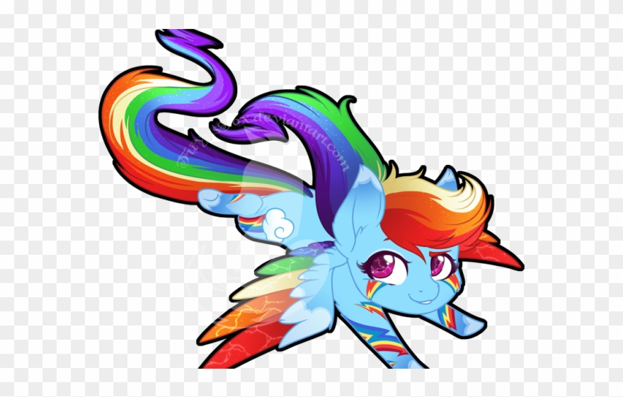 Wings Clipart Chibi - Rainbow Dash Fanart Rainbow Power - Png Download